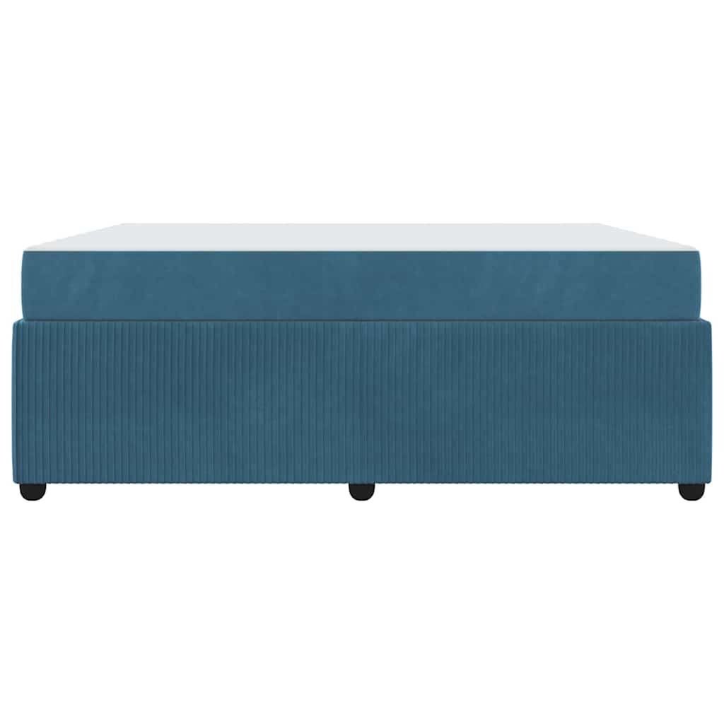 Cadre de lit avec matelas Bleu 180 x 200 cm tissu - XIOS