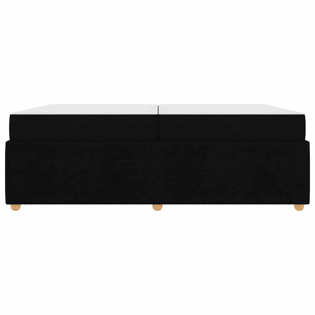 Cadre de lit avec matelas Noir 200 x 200 cm tissu - XIOS
