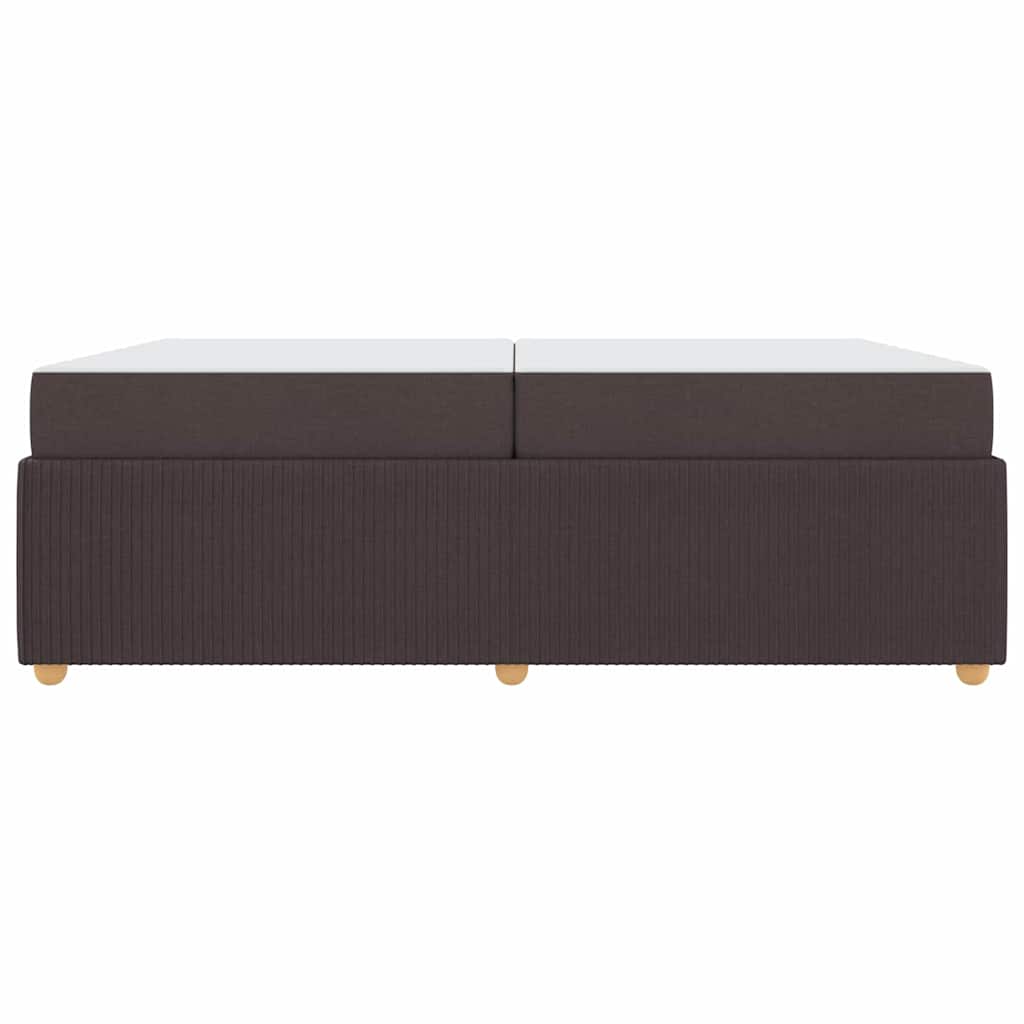 Cadre de lit avec matelas Marron foncé 200 x 200 cm tissu - XIOS