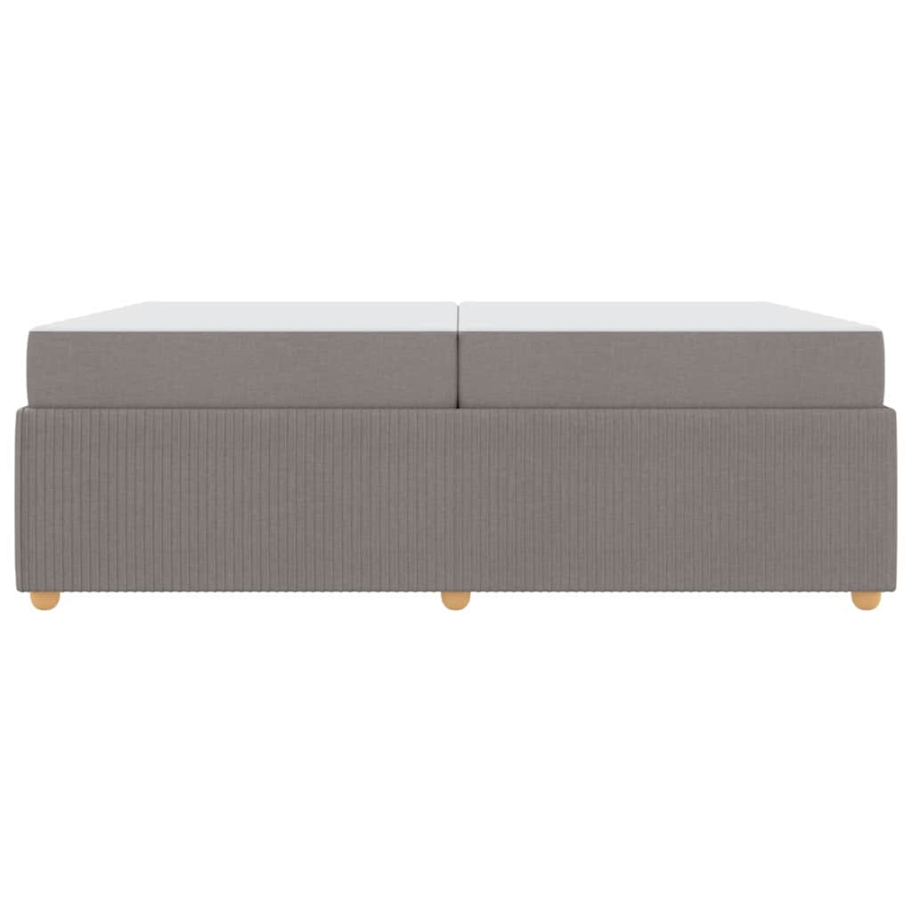 Cadre de lit avec matelas Taupe 200 x 200 cm tissu - XIOS