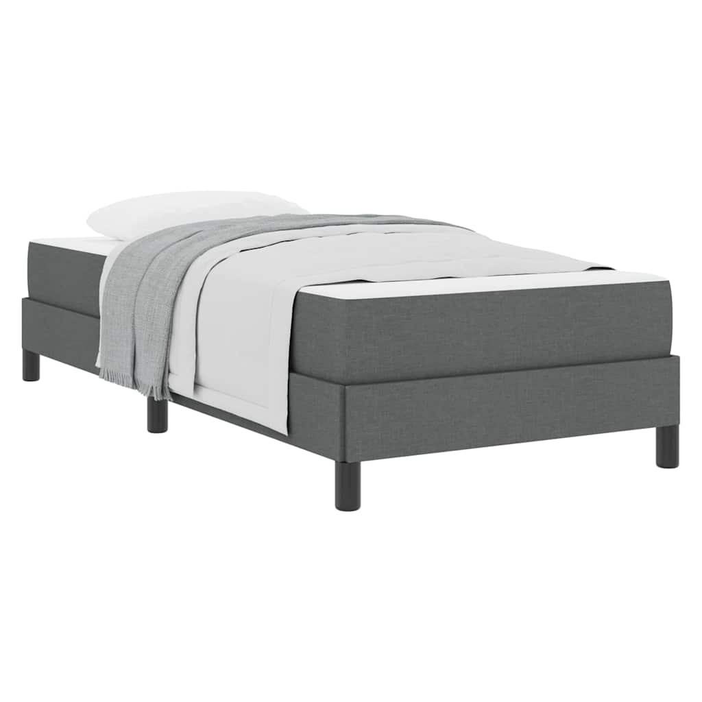 Lit à ressorts avec matelas Gris foncé 90 x 190 cm tissu - XIOS