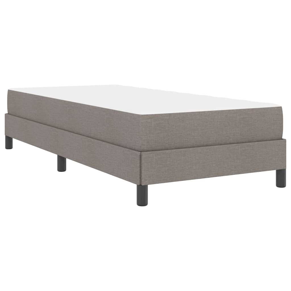 Lit à ressorts avec matelas Taupe 90 x 190 cm tissu - XIOS