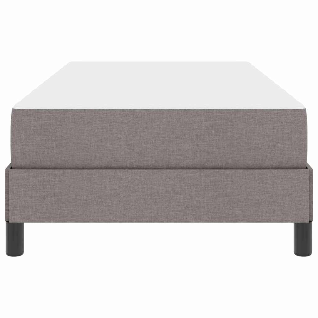 Lit à ressorts avec matelas Taupe 90 x 190 cm tissu - XIOS