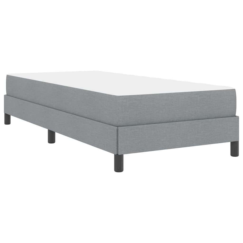 Lit à ressorts avec matelas Gris clair 90 x 200 cm tissu - XIOS