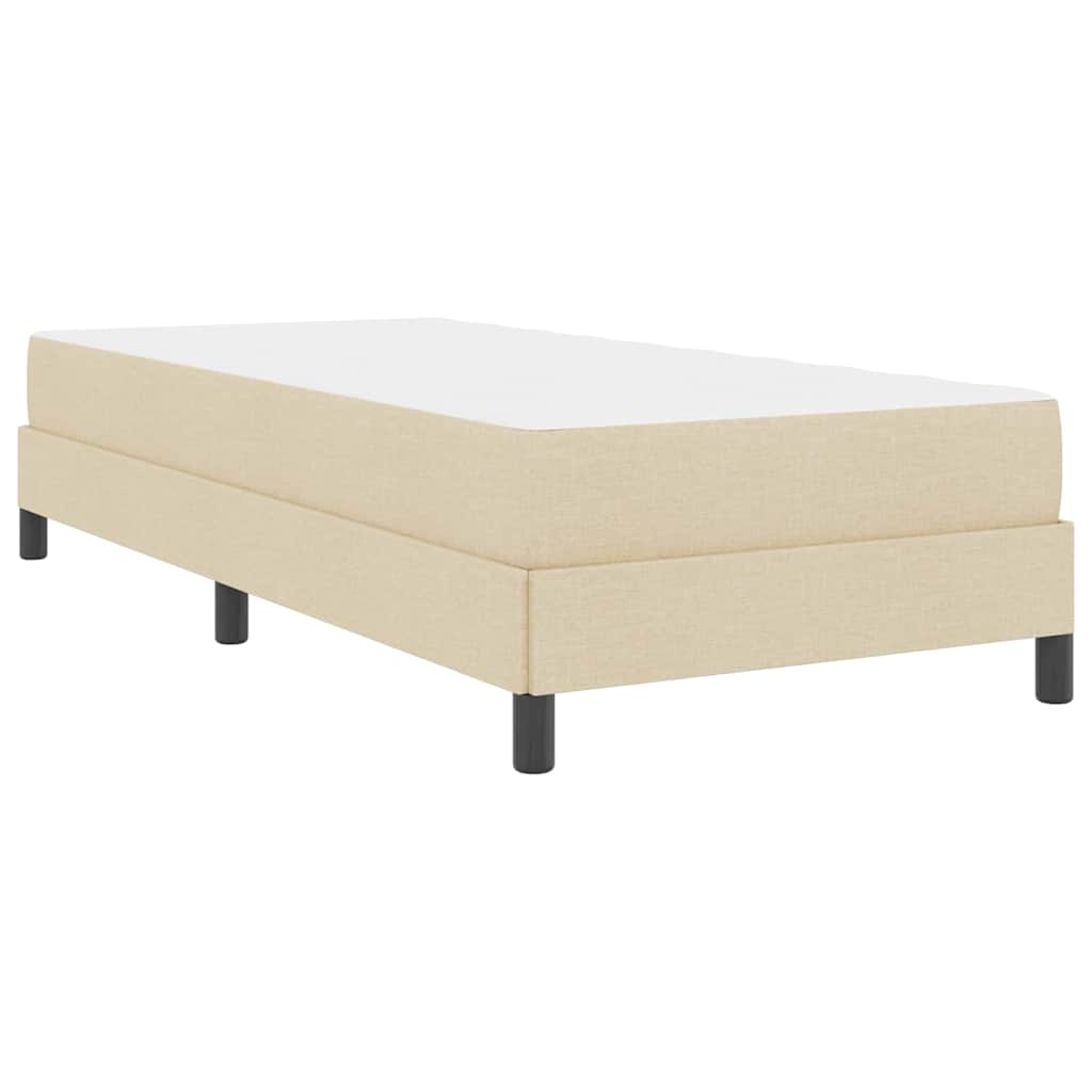 Lit à ressorts avec matelas Crème 90 x 200 cm tissu - XIOS