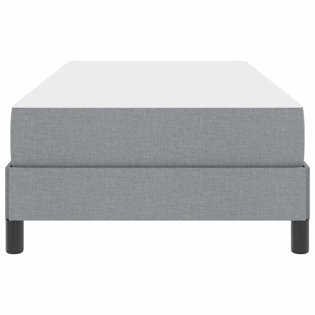 Lit à ressorts avec matelas Gris clair 100 x 200 cm tissu - XIOS