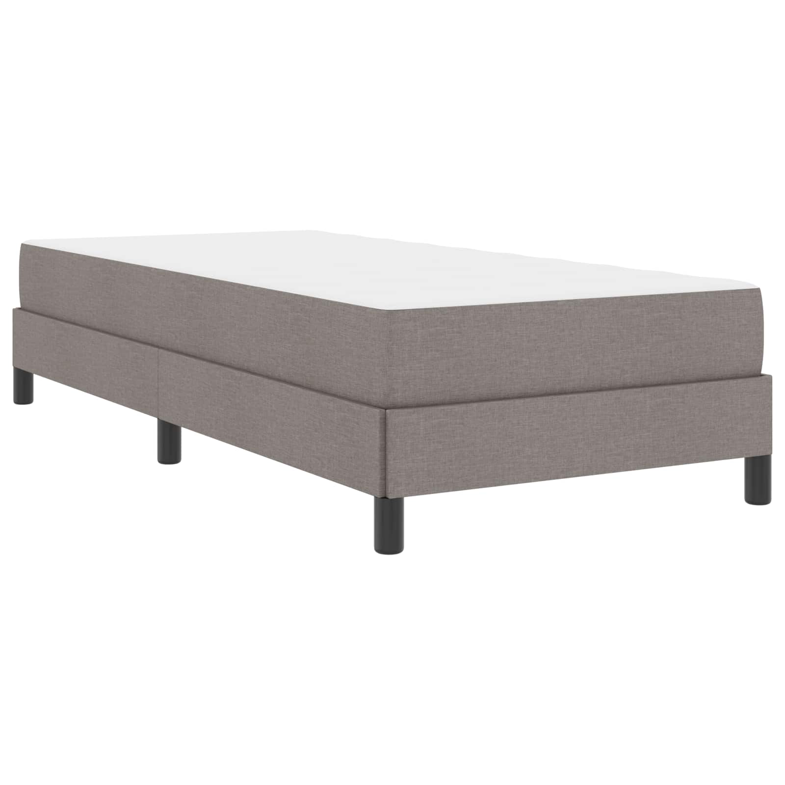 Lit à ressorts avec matelas Taupe 100 x 200 cm tissu - XIOS