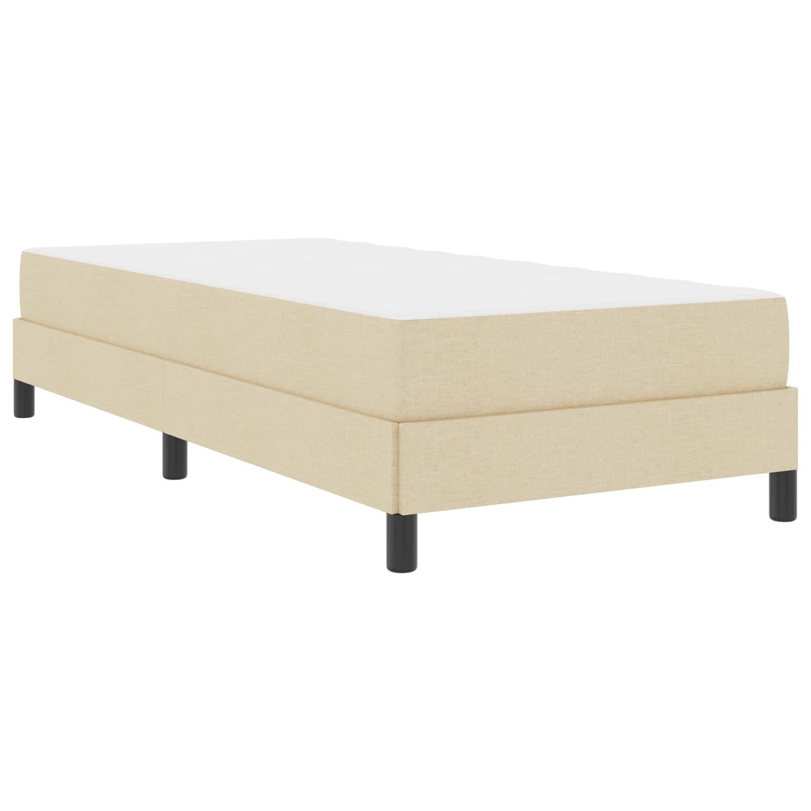 Lit à ressorts avec matelas Crème 100 x 200 cm tissu - XIOS