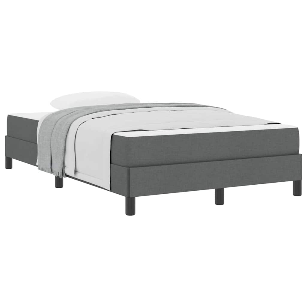 Lit à ressorts avec matelas Gris foncé 120 x 190 cm tissu - XIOS
