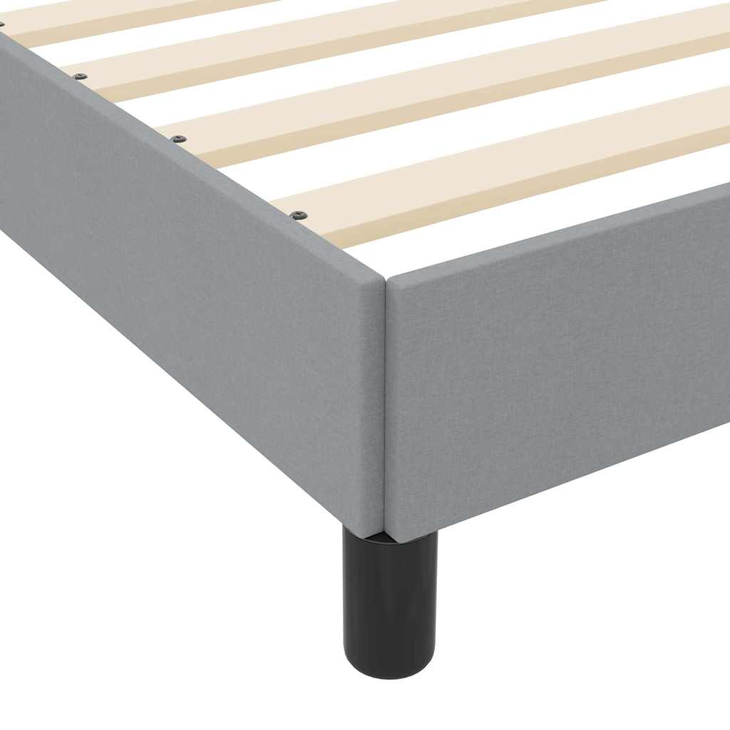 Lit à ressorts avec matelas Gris clair 140 x 190 cm tissu - XIOS