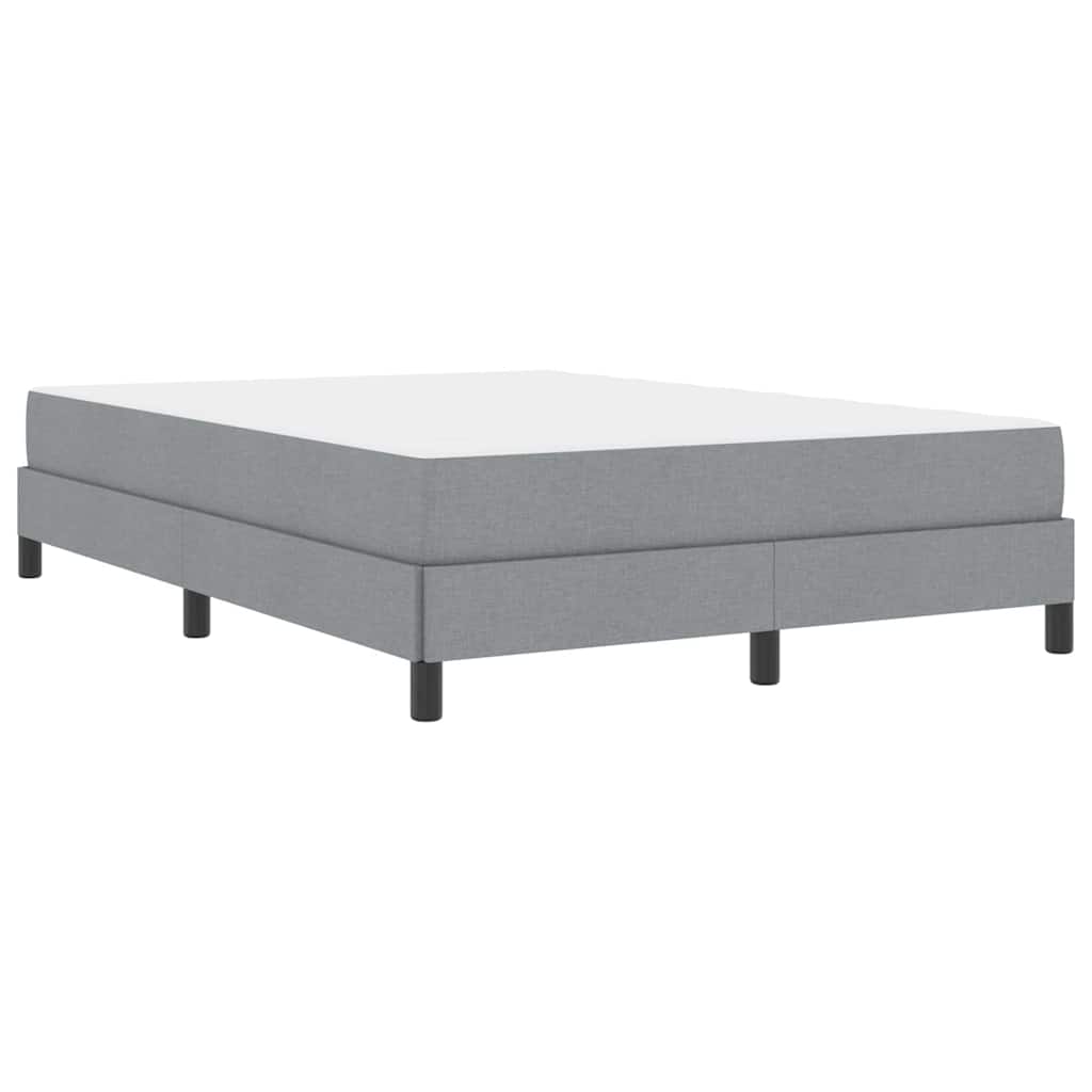 Lit à ressorts avec matelas Gris clair 140 x 190 cm tissu - XIOS