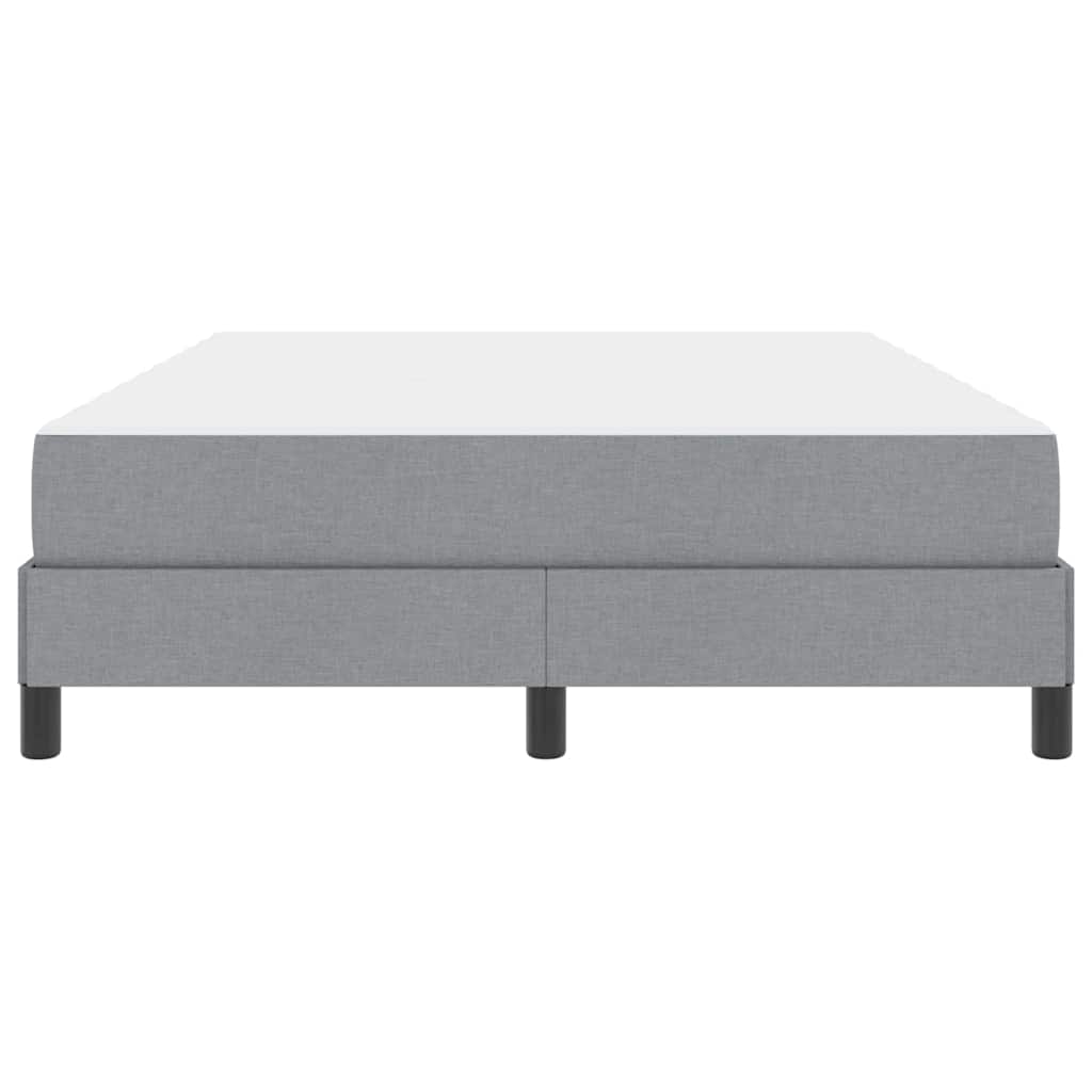 Lit à ressorts avec matelas Gris clair 140 x 190 cm tissu - XIOS