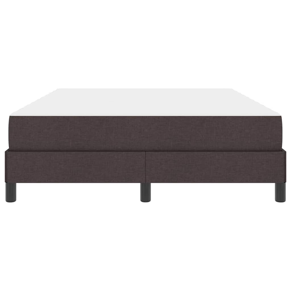 Lit à ressorts avec matelas Marron foncé 140 x 200 cm tissu - XIOS