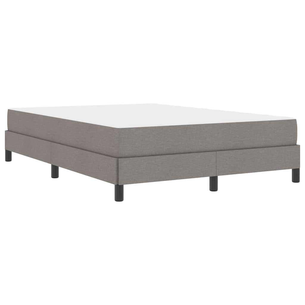 Lit à ressorts avec matelas Taupe 140 x 200 cm tissu - XIOS