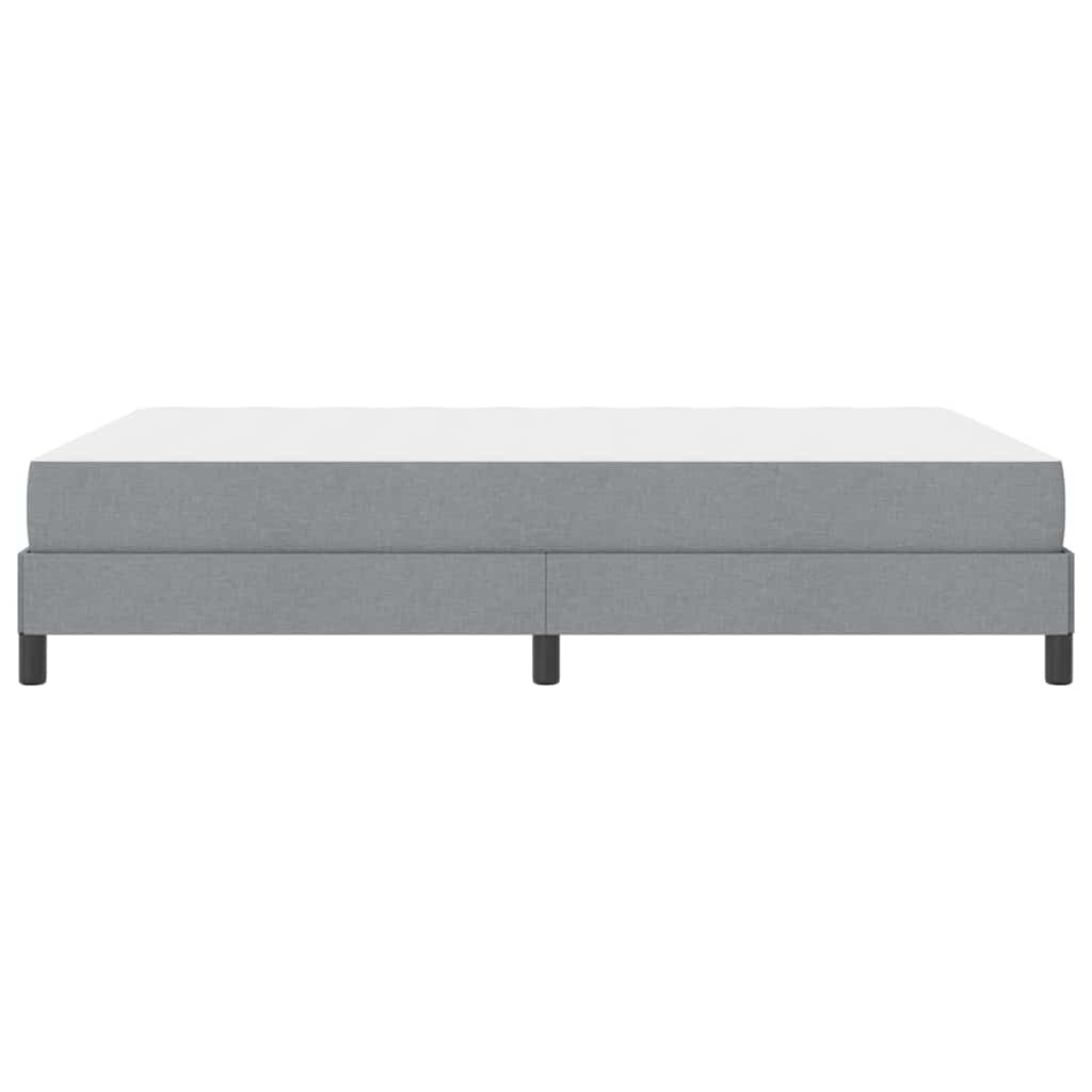 Lit à ressorts avec matelas Gris clair 160 x 200 cm tissu - XIOS