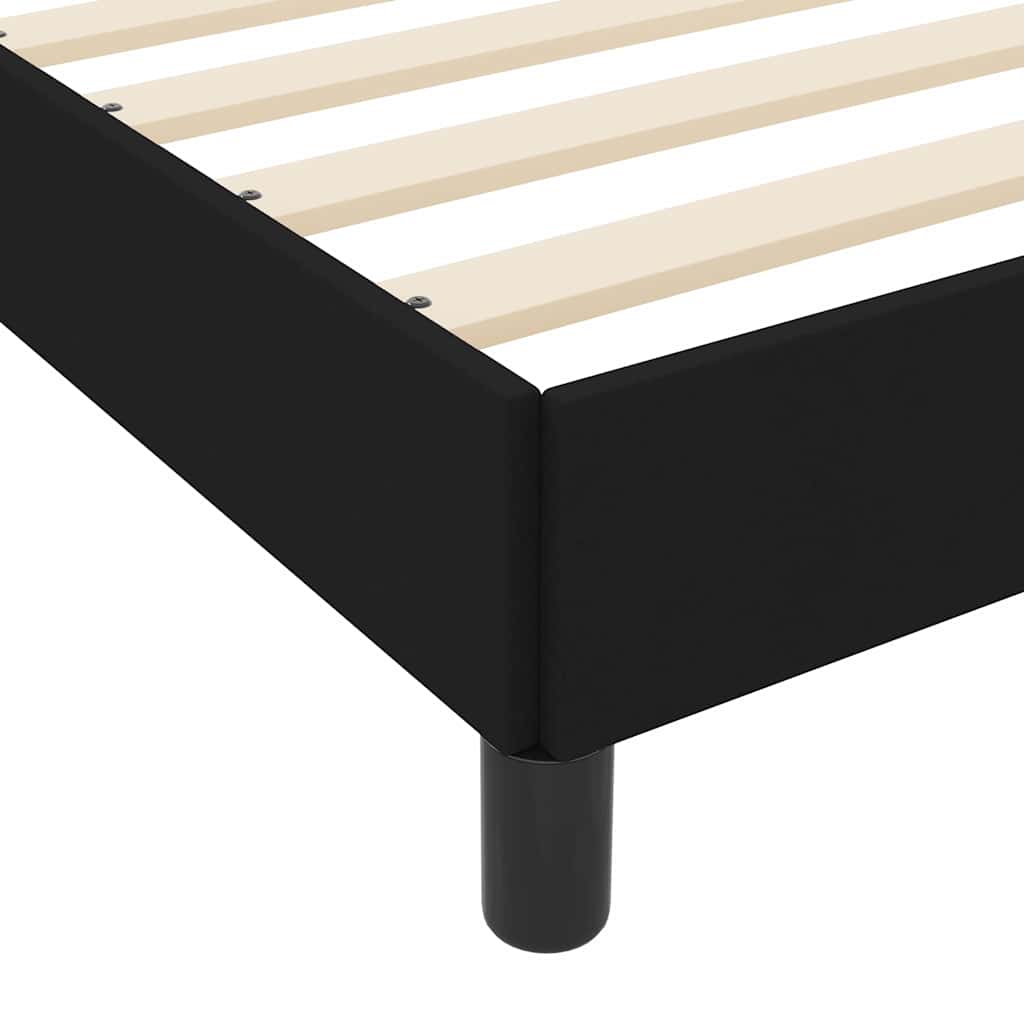 Lit à ressorts avec matelas Noir 160 x 200 cm tissu - XIOS