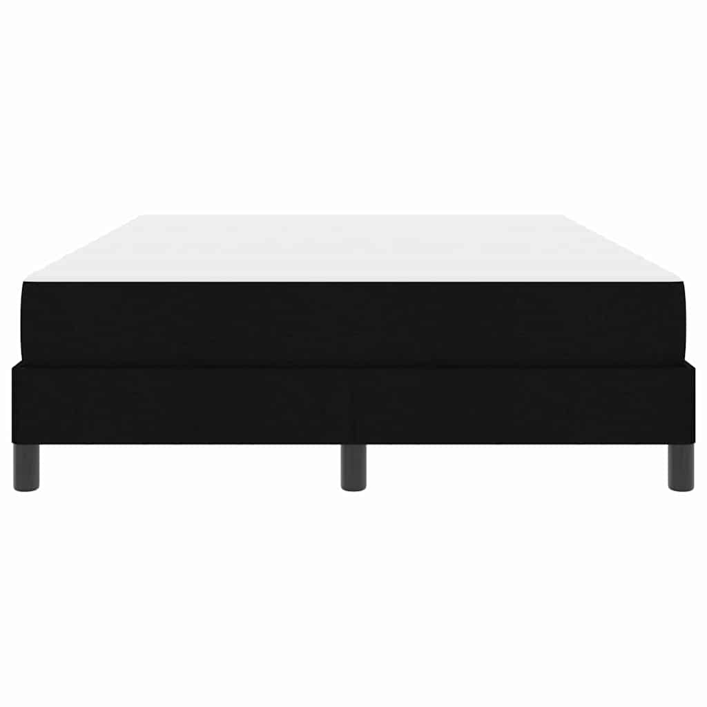 Lit à ressorts avec matelas Noir 160 x 200 cm tissu - XIOS