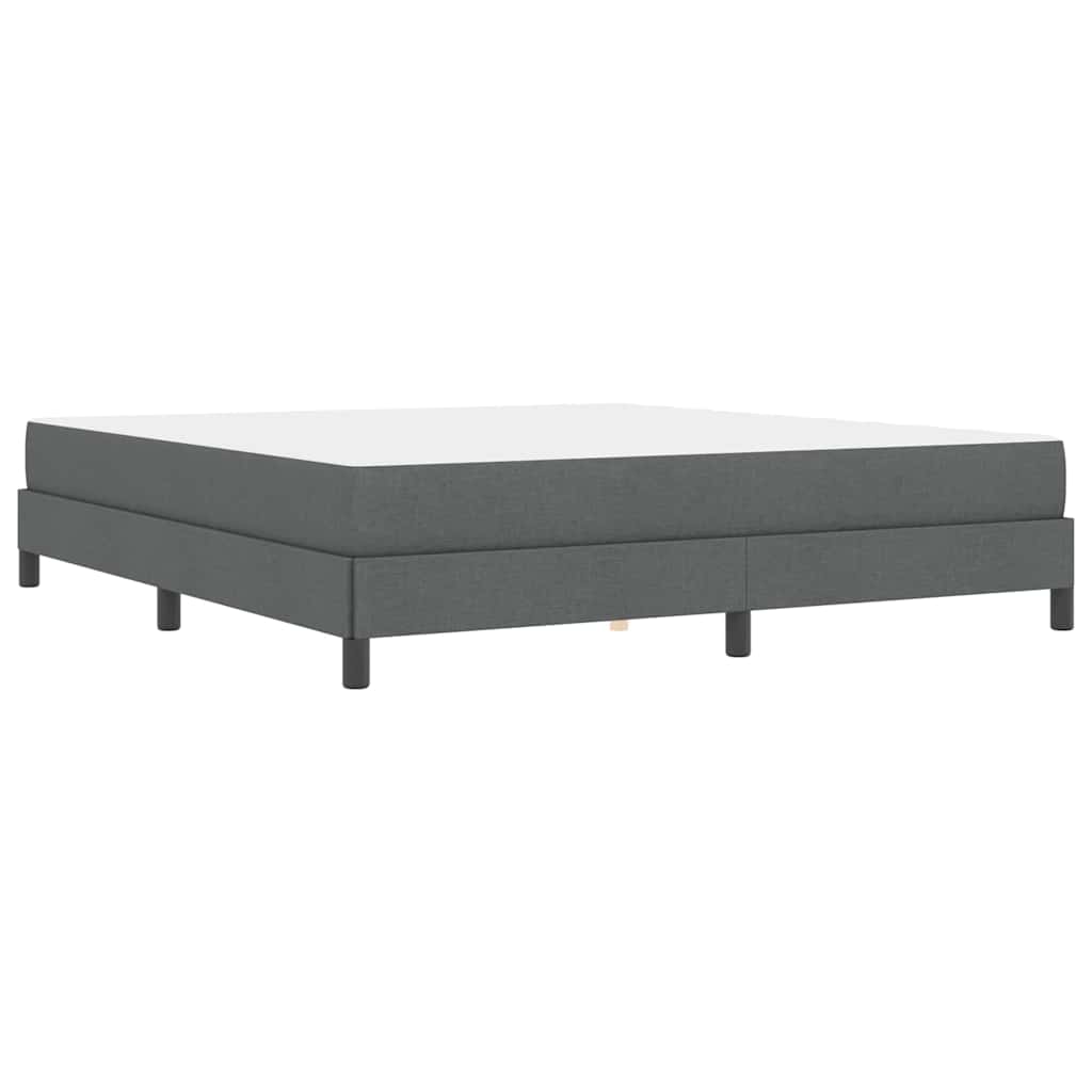 Lit à ressorts avec matelas Gris foncé 180 x 200 cm tissu - XIOS