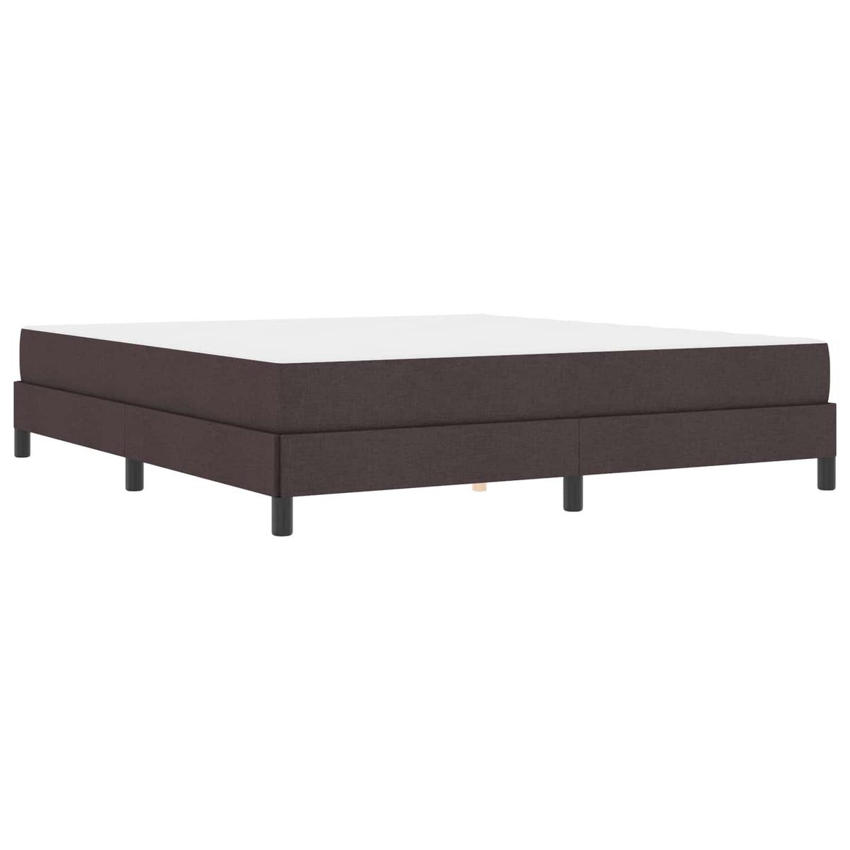 Lit à ressorts Marron foncé 180 x 200 cm tissu