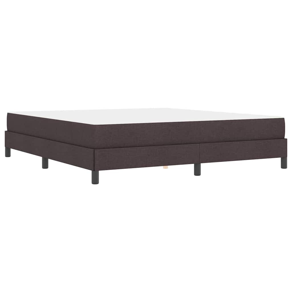 Lit à ressorts Marron foncé 180 x 200 cm tissu