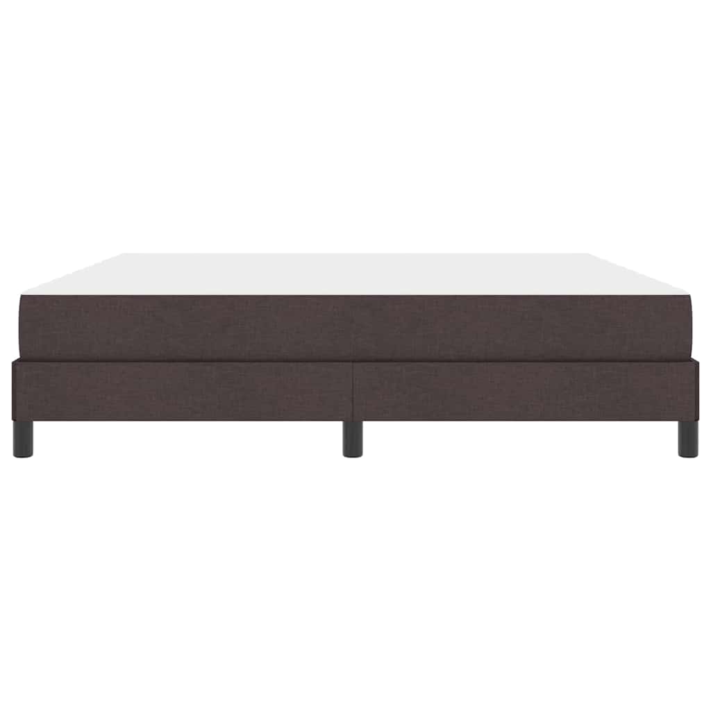 Lit à ressorts Marron foncé 180 x 200 cm tissu