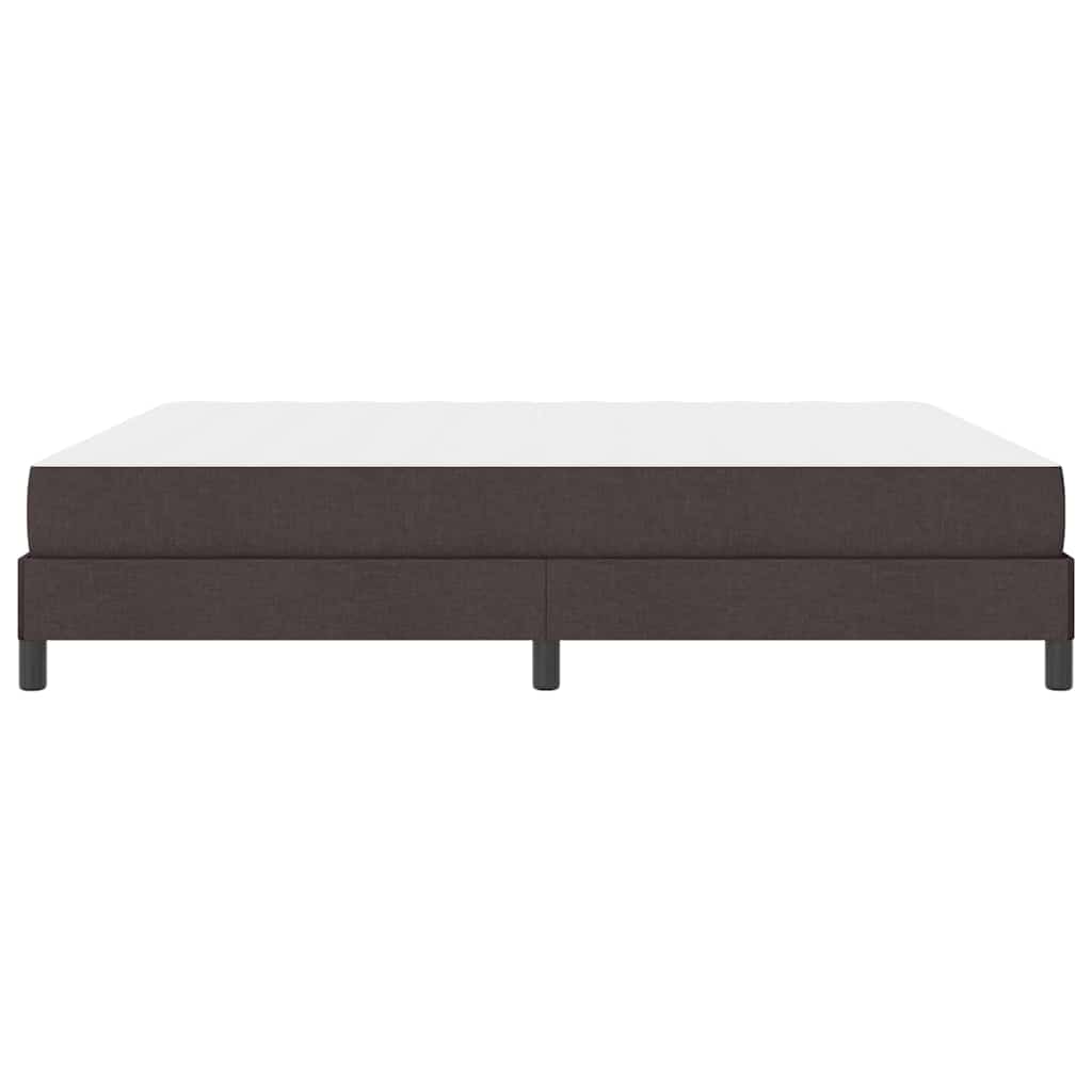 Lit à ressorts Marron foncé 180 x 200 cm tissu