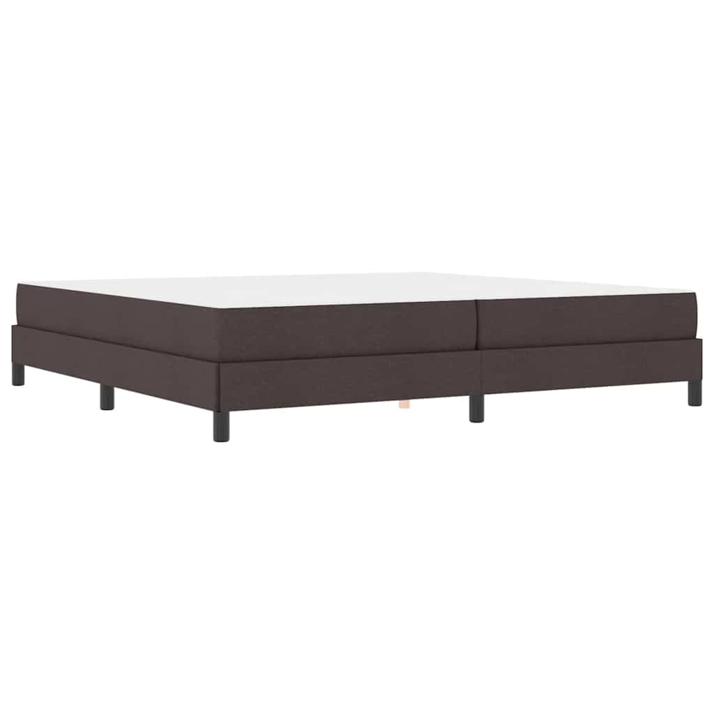 Lit à ressorts avec matelas Marron foncé 200 x 200 cm tissu - XIOS