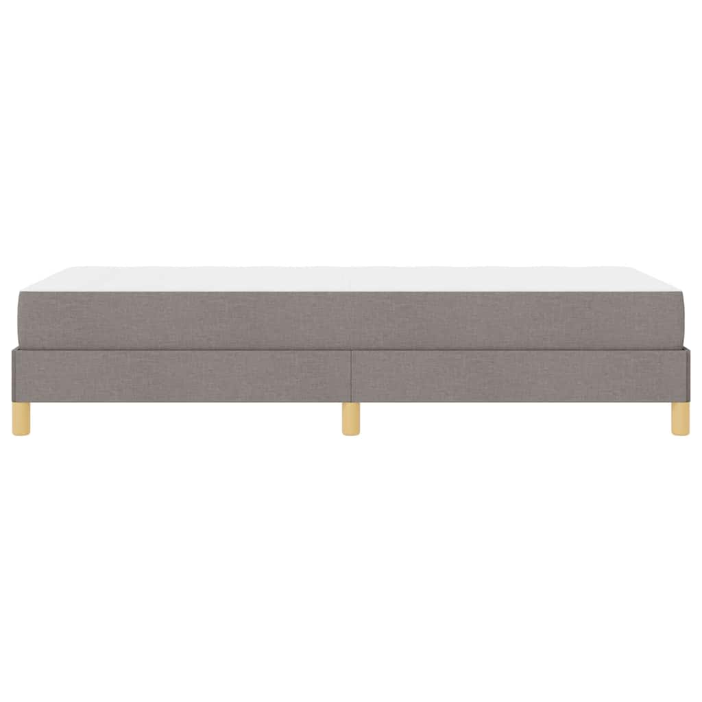 Lit à ressorts avec matelas Taupe 90 x 190 cm tissu - XIOS