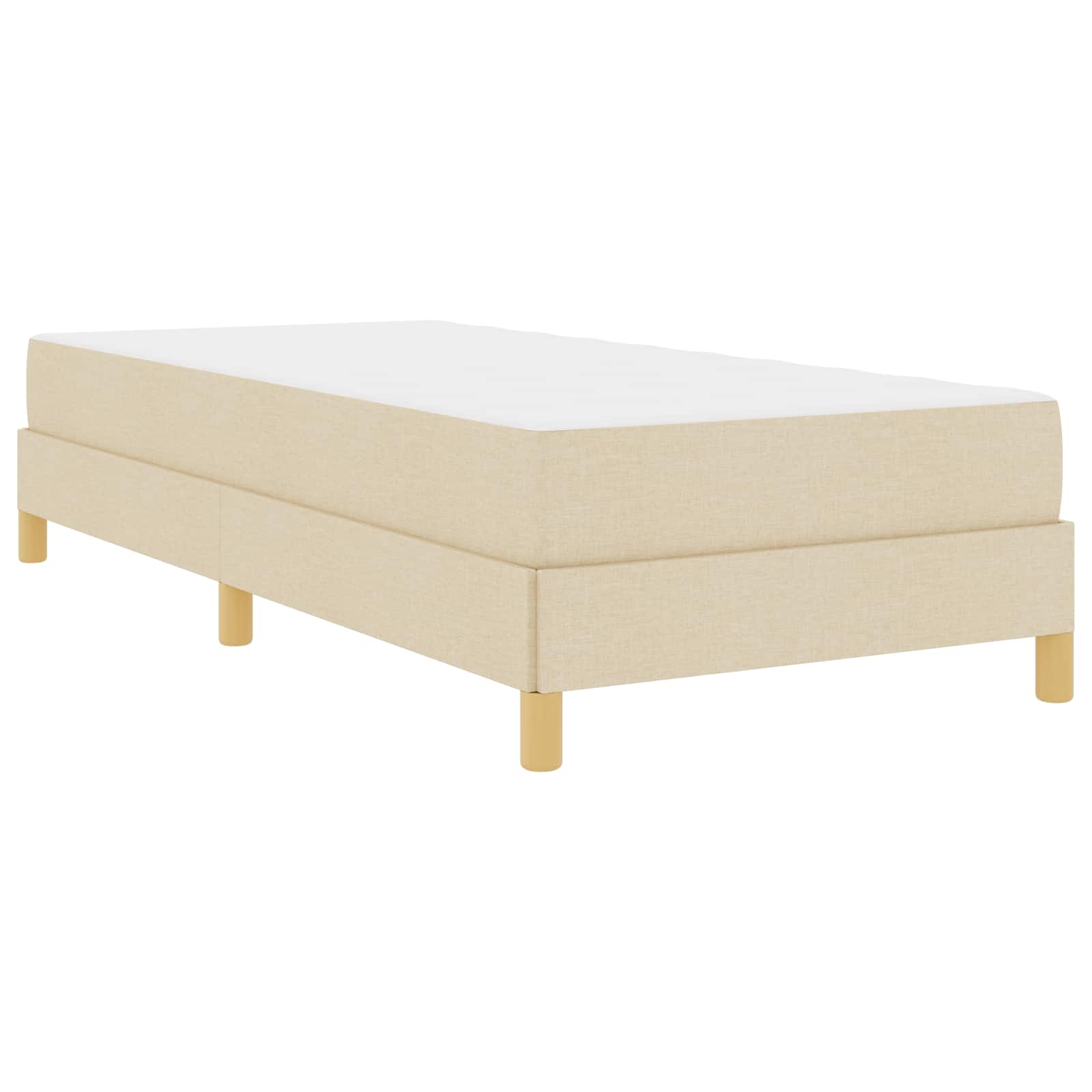 Lit à ressorts avec matelas Crème 90 x 190 cm tissu - XIOS