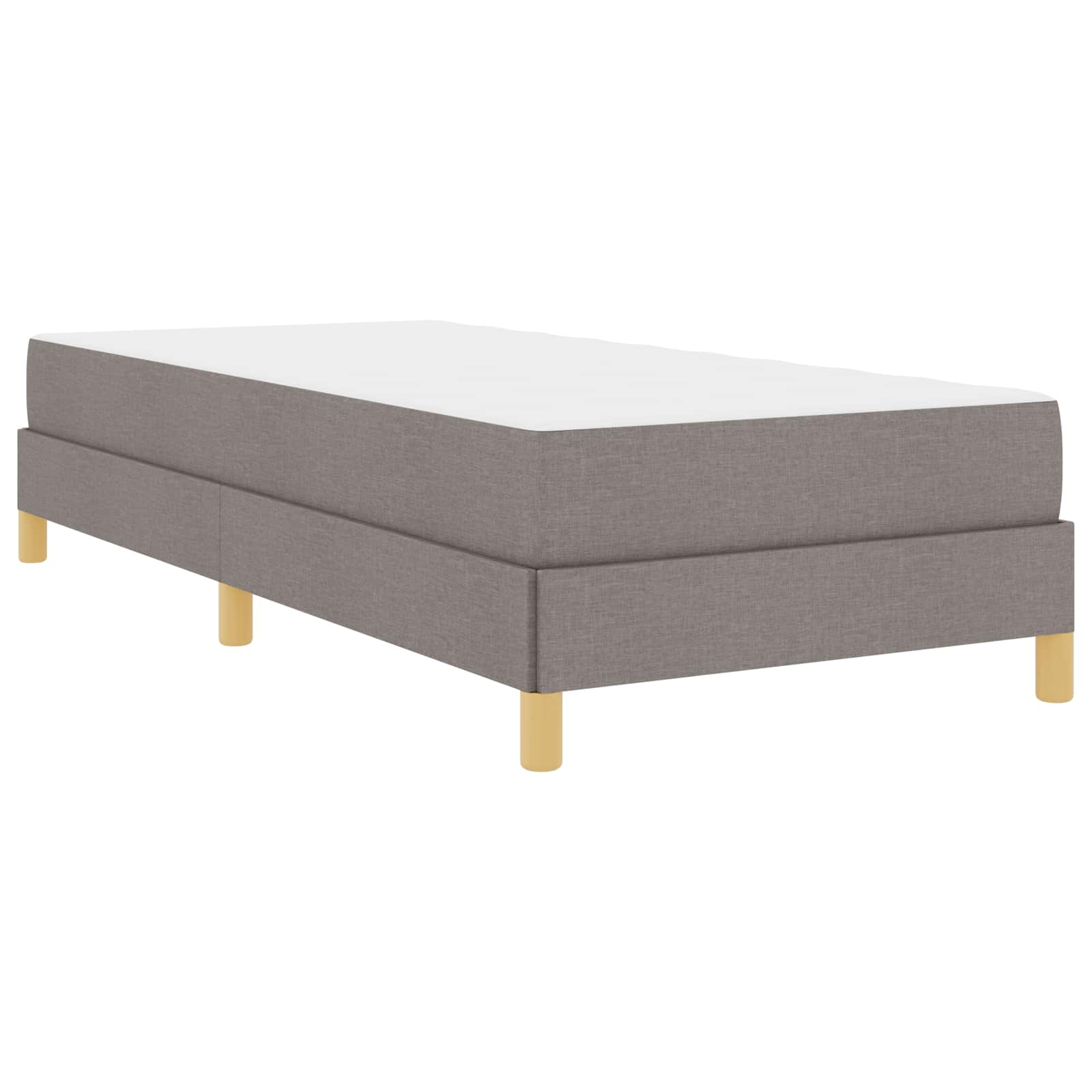 Lit à ressorts avec matelas Taupe 100 x 200 cm tissu - XIOS