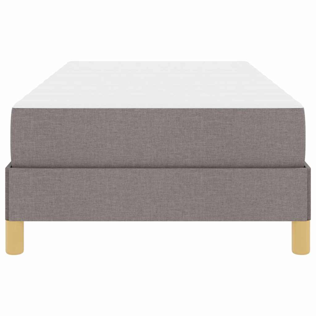 Lit à ressorts avec matelas Taupe 100 x 200 cm tissu - XIOS