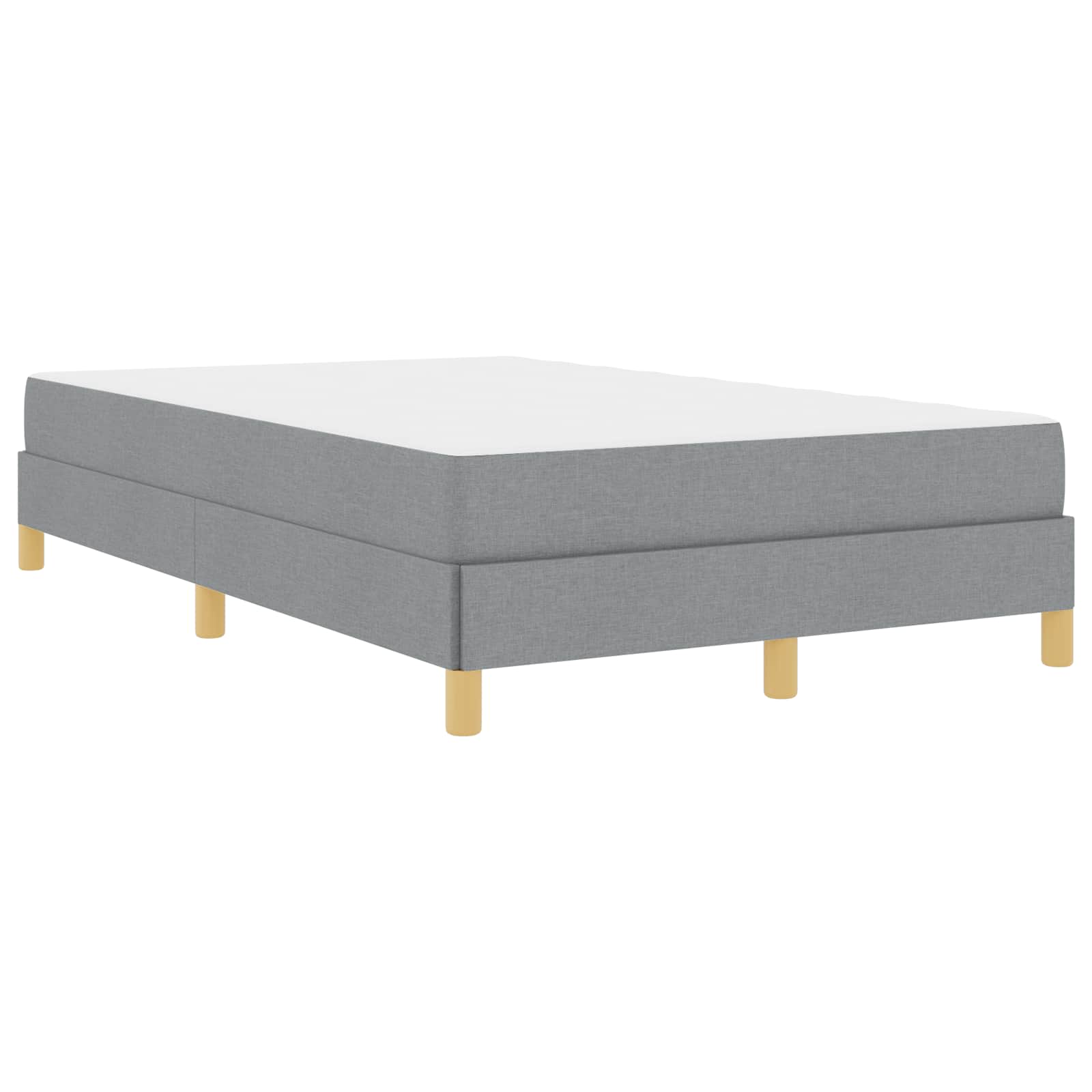Lit à ressorts avec matelas Gris clair 120 x 200 cm tissu - XIOS