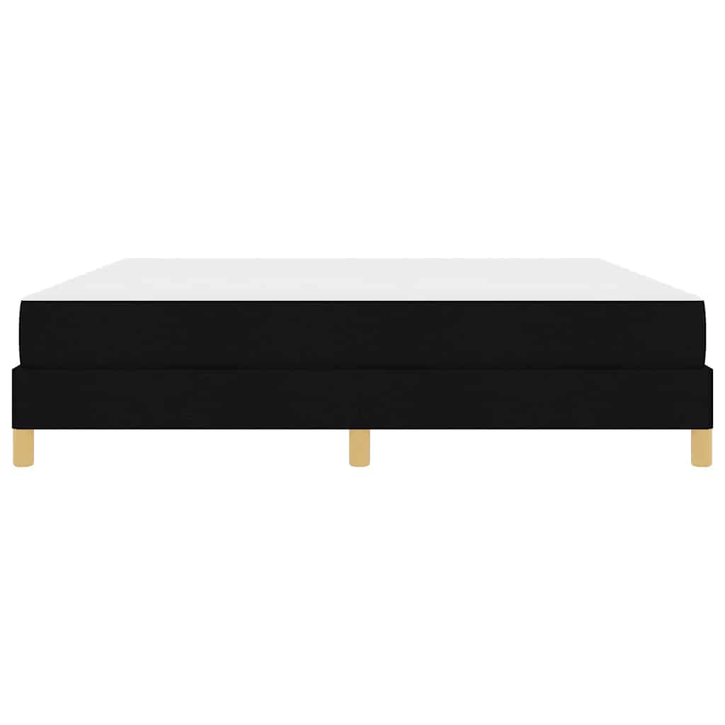 Lit à ressorts avec matelas Noir 180 x 200 cm tissu - XIOS