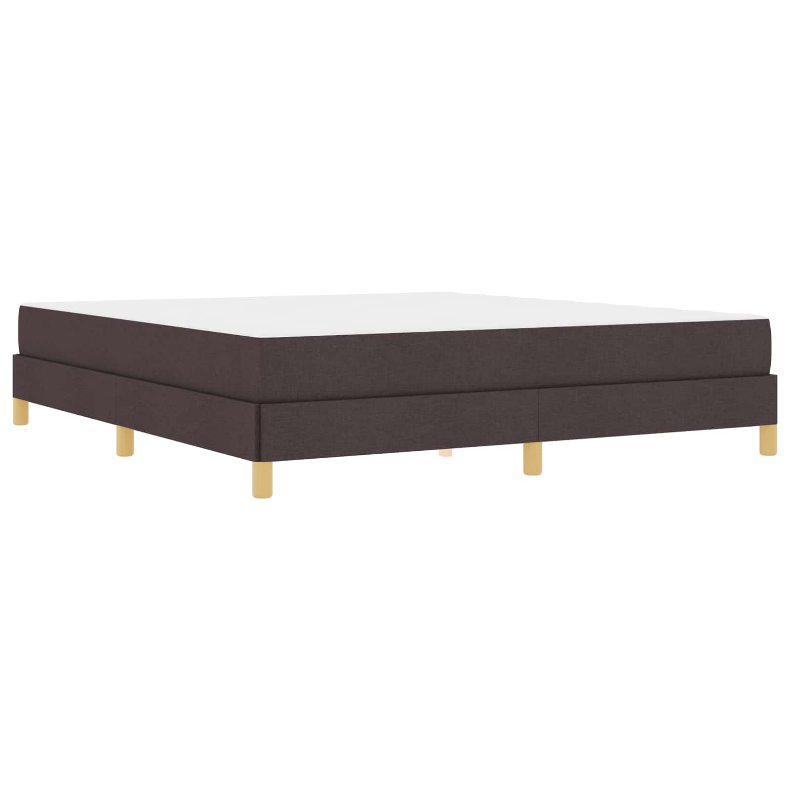 Lit à ressorts avec matelas Marron foncé 180 x 200 cm tissu - XIOS