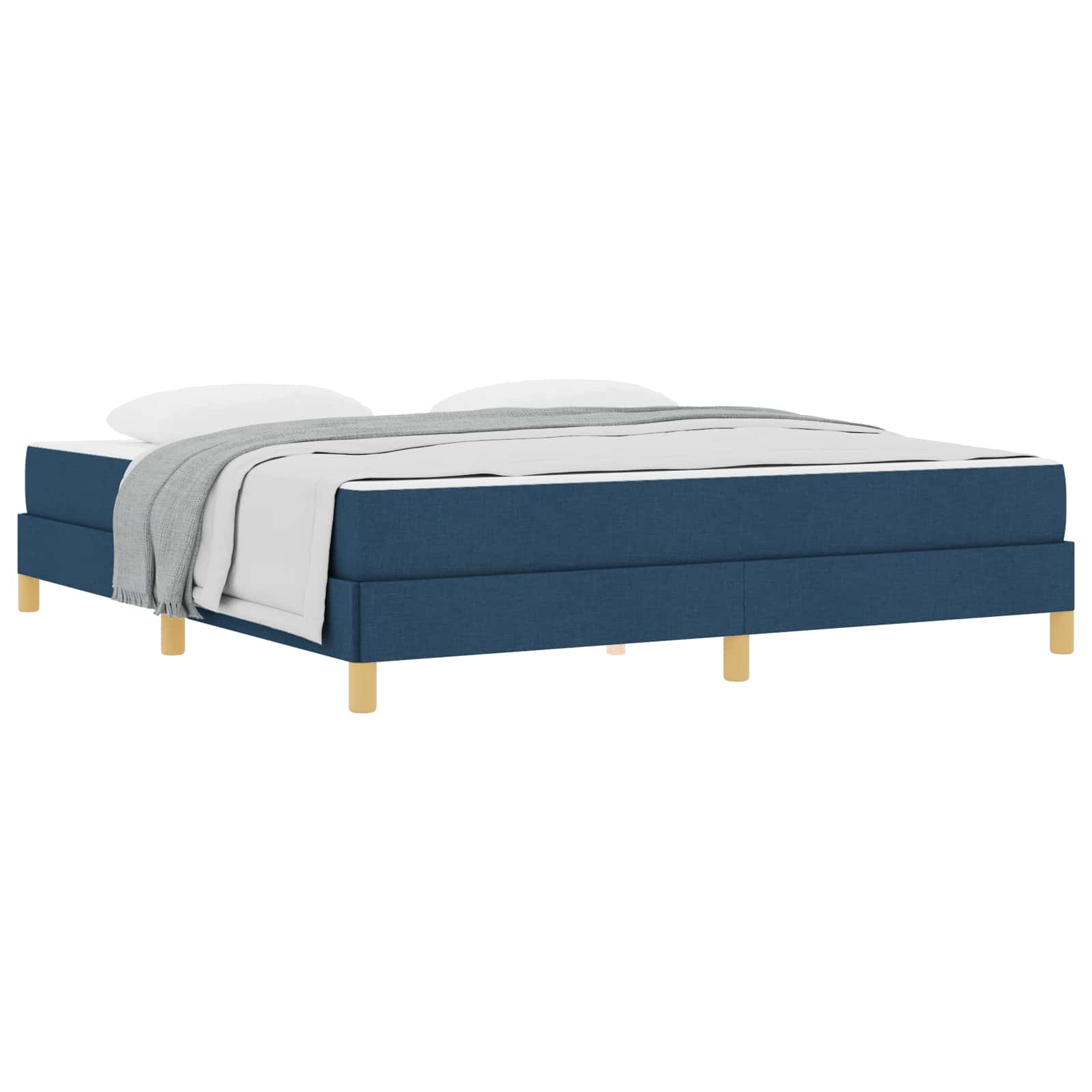 Lit à ressorts avec matelas Bleu 180 x 200 cm tissu - XIOS