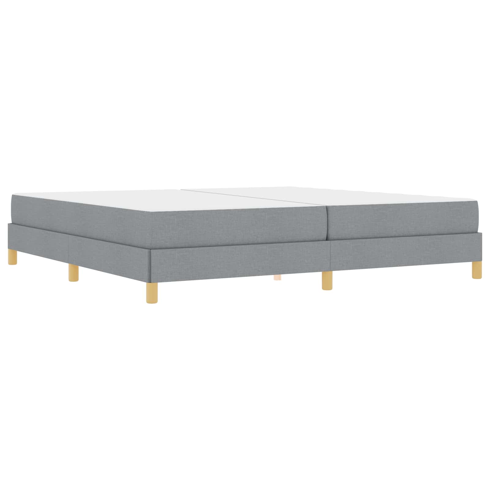 Lit à ressorts avec matelas Gris clair 200 x 200 cm tissu - XIOS
