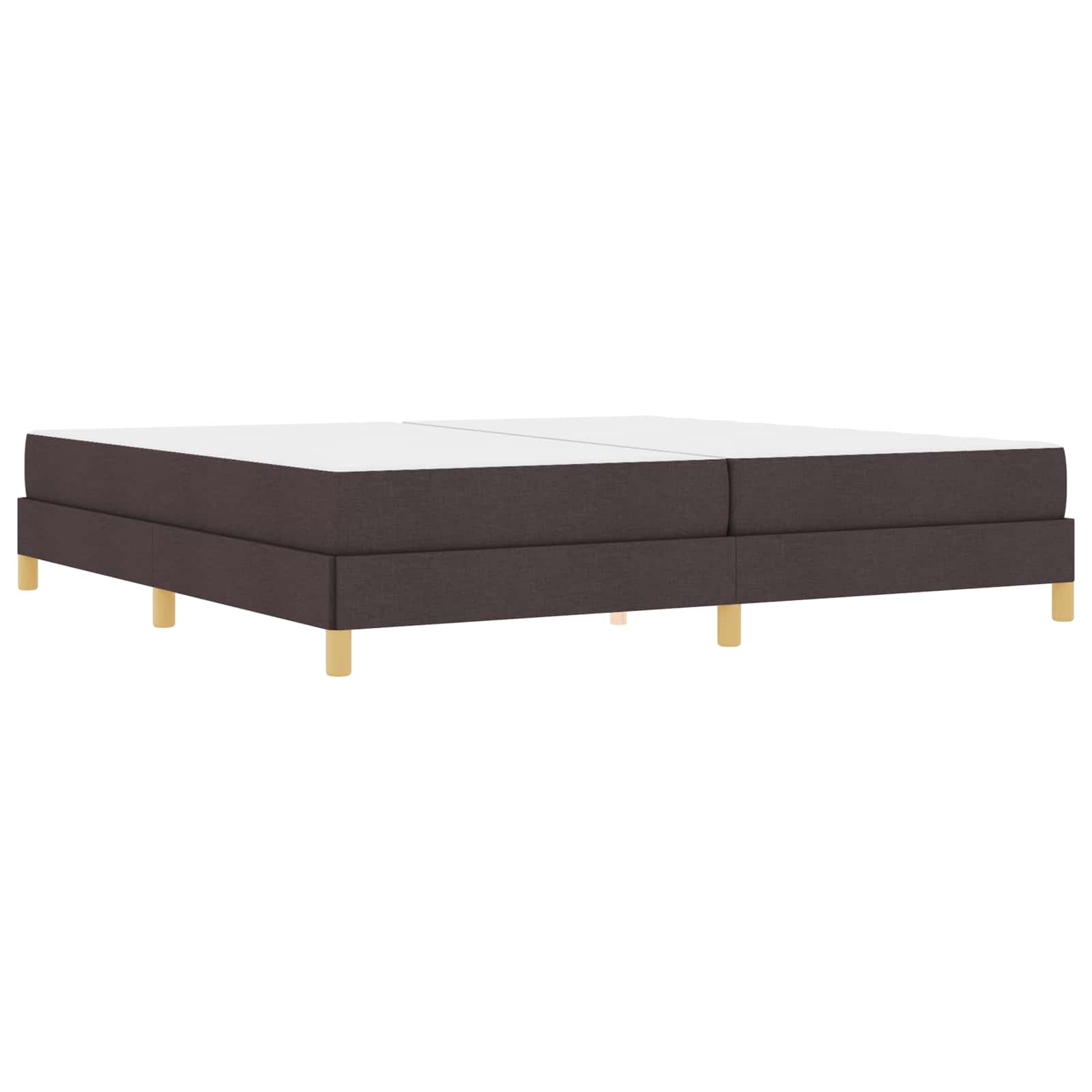 Lit à ressorts avec matelas Marron foncé 200 x 200 cm tissu - XIOS
