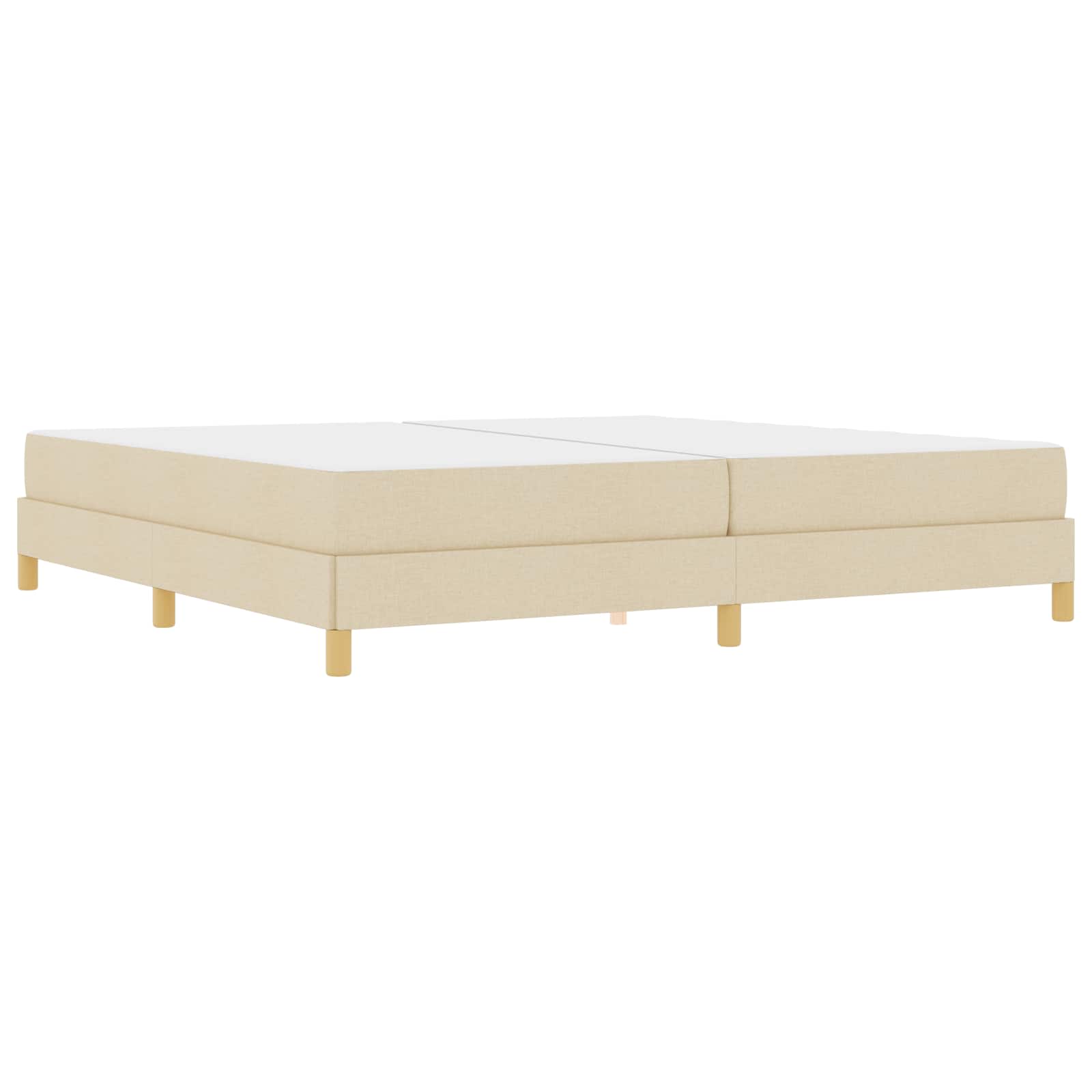 Lit à ressorts avec matelas Crème 200 x 200 cm tissu - XIOS
