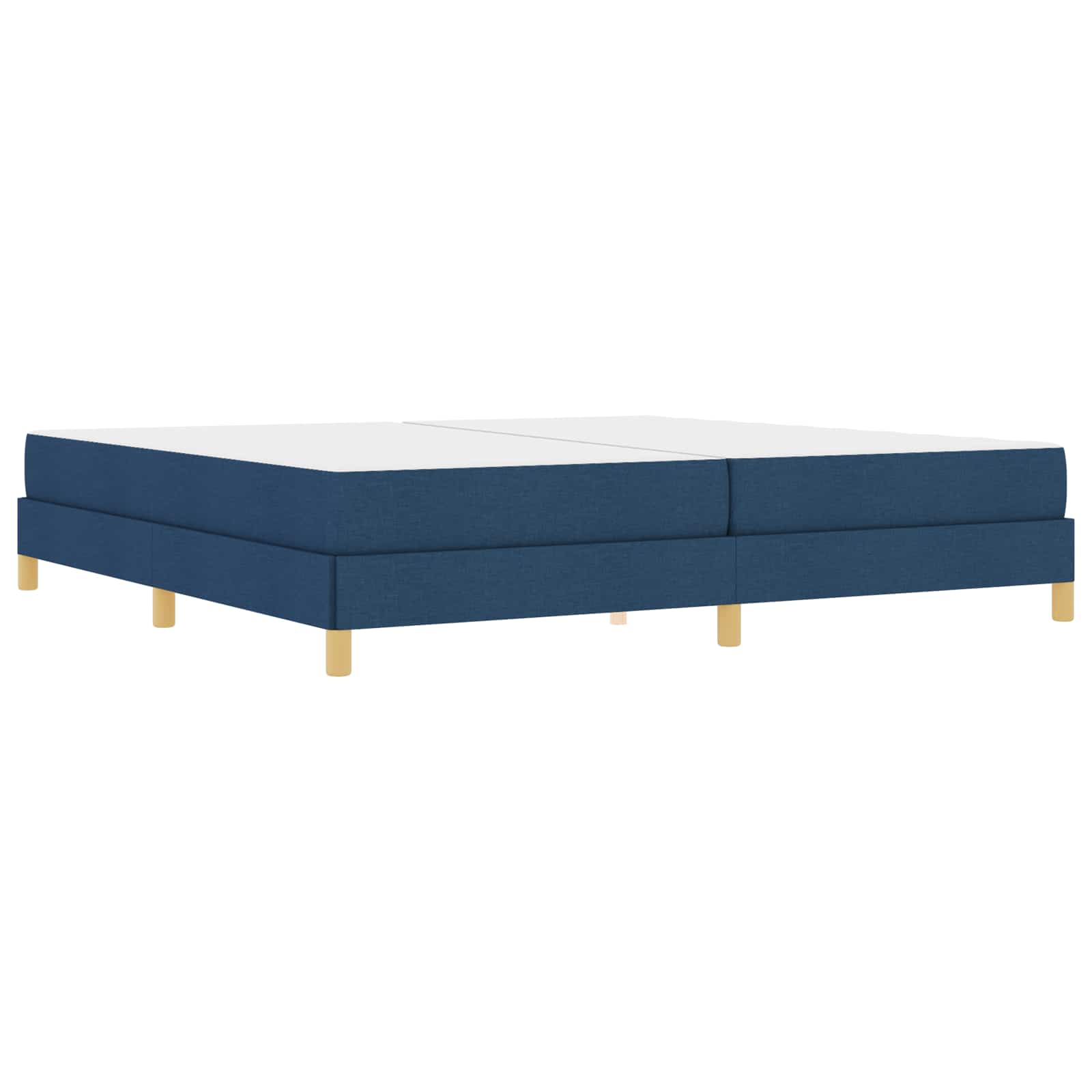 Lit à ressorts avec matelas Bleu 200 x 200 cm tissu - XIOS