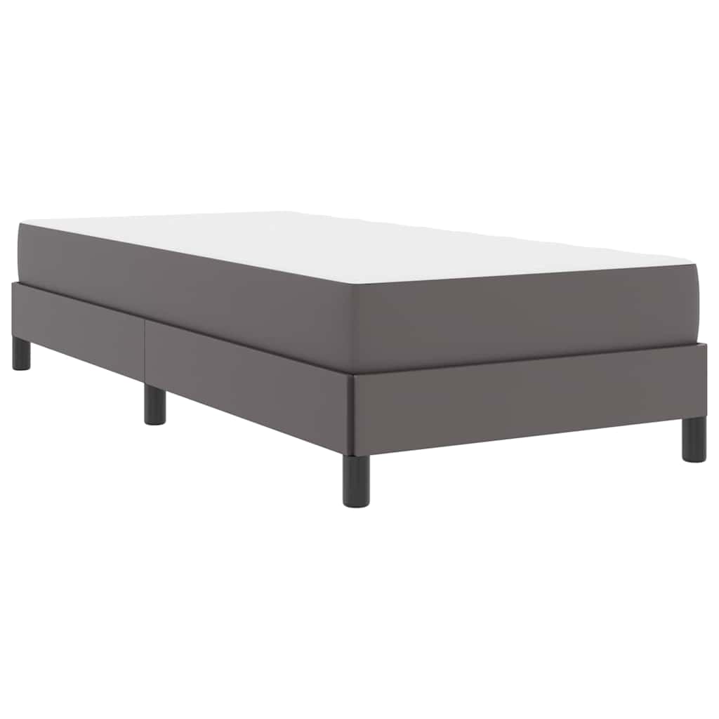 Lit avec matelas Gris 90 x 190 cm Faux cuir - XIOS