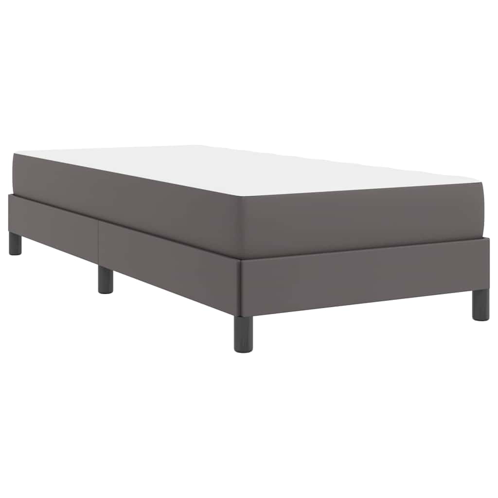 Lit avec matelas Gris 90 x 190 cm Faux cuir - XIOS