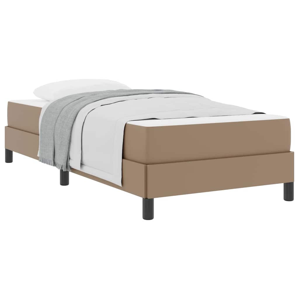 Lit avec matelas Cappuccino 90 x 200 cm Faux cuir - XIOS
