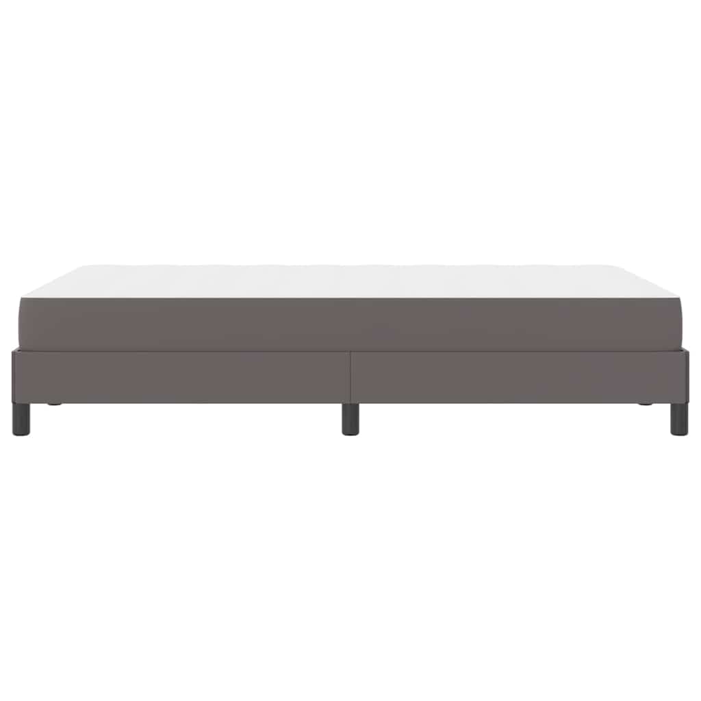 Lit avec matelas Gris 120 x 190 cm Faux cuir - XIOS