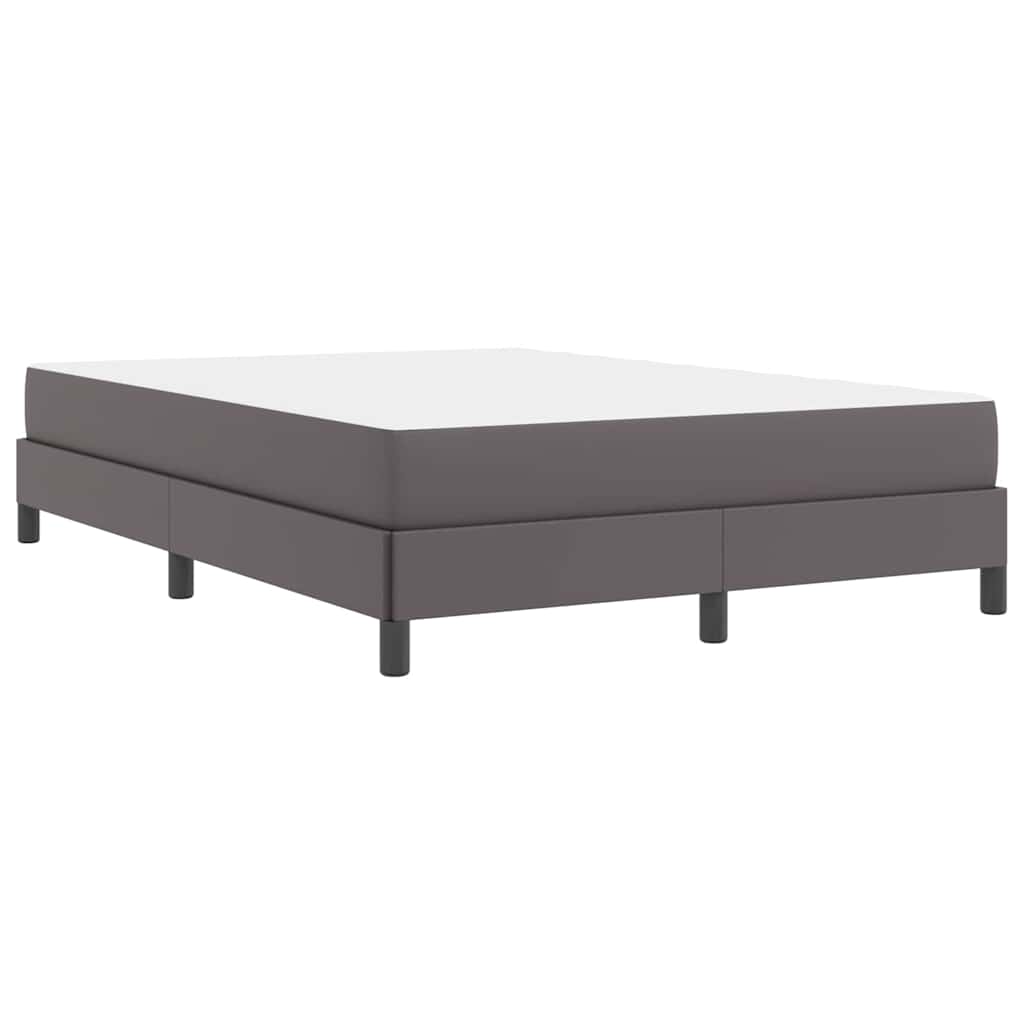Lit avec matelas Gris 140 x 200 cm Faux cuir - XIOS