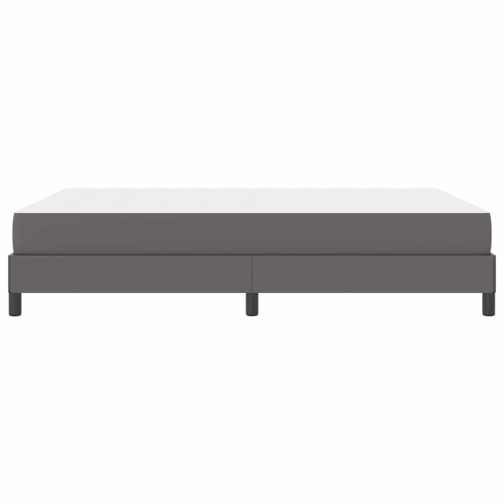 Lit avec matelas Gris 140 x 200 cm Faux cuir - XIOS