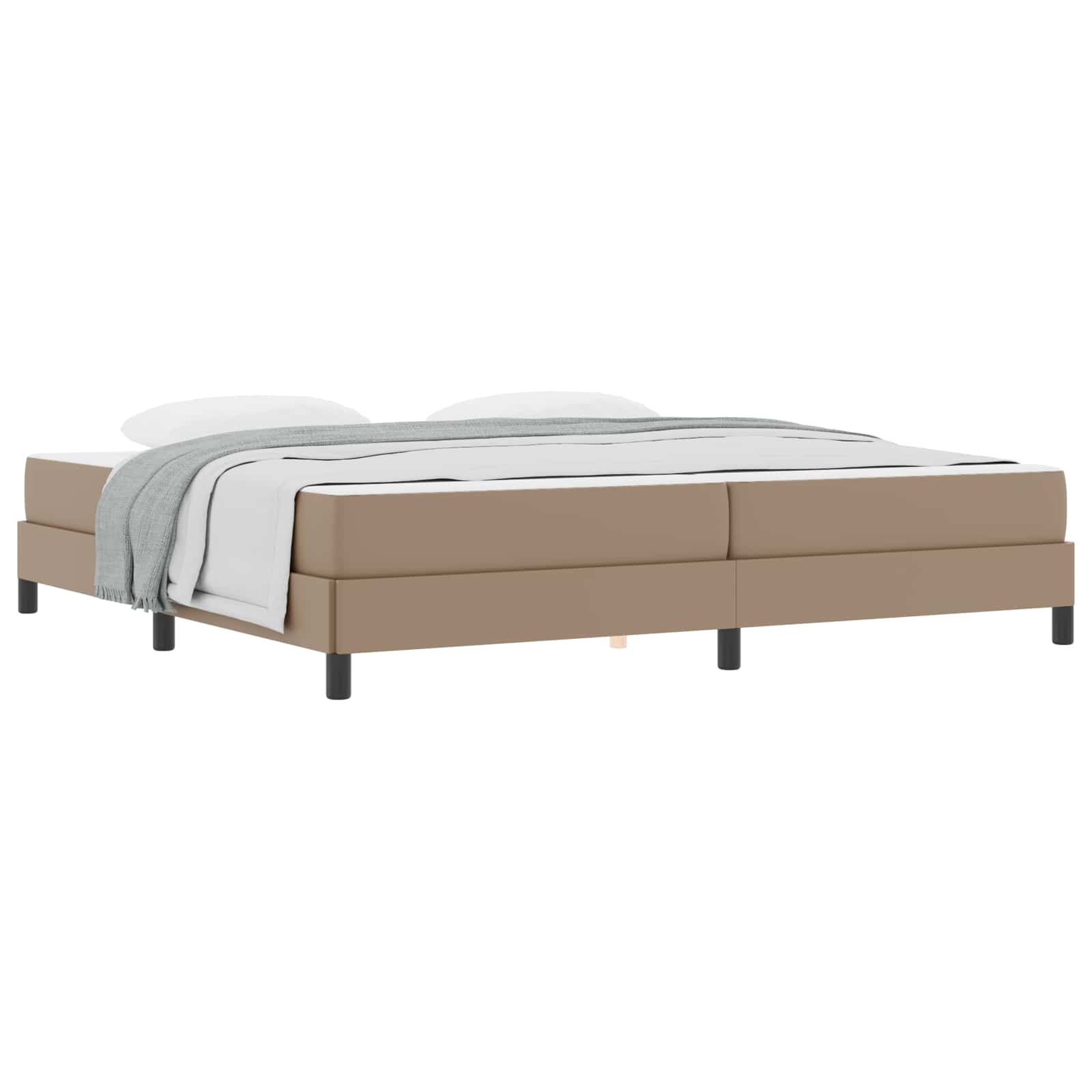 Cadre de lit avec matelas Cappuccino 200 x 200 cm tissu - XIOS