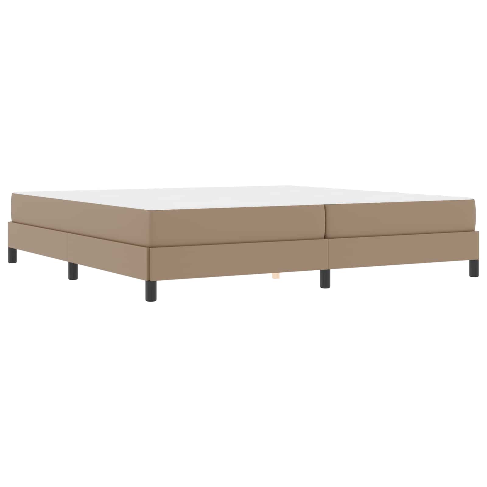 Cadre de lit avec matelas Cappuccino 200 x 200 cm tissu - XIOS