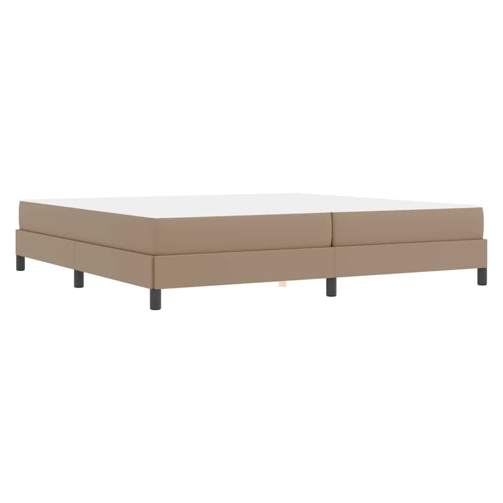 Cadre de lit avec matelas Cappuccino 200 x 200 cm tissu - XIOS