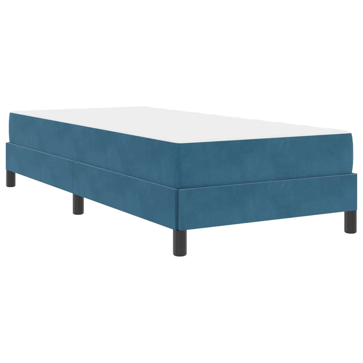 Lit à ressorts avec matelas Bleu foncé 90 x 200 cm tissu - XIOS