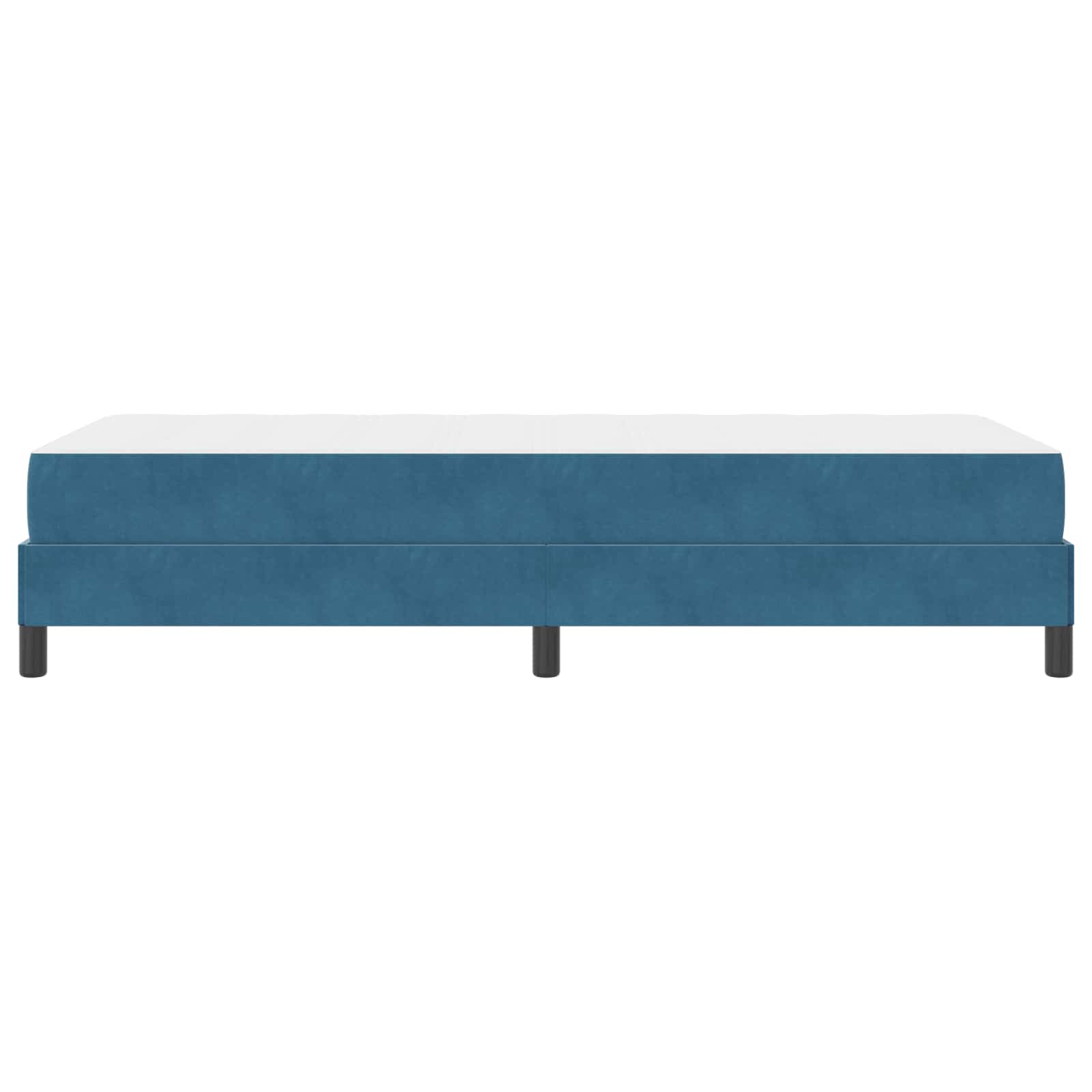 Lit à ressorts avec matelas Bleu foncé 90 x 200 cm tissu
